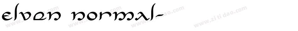 Elven Normal字体转换